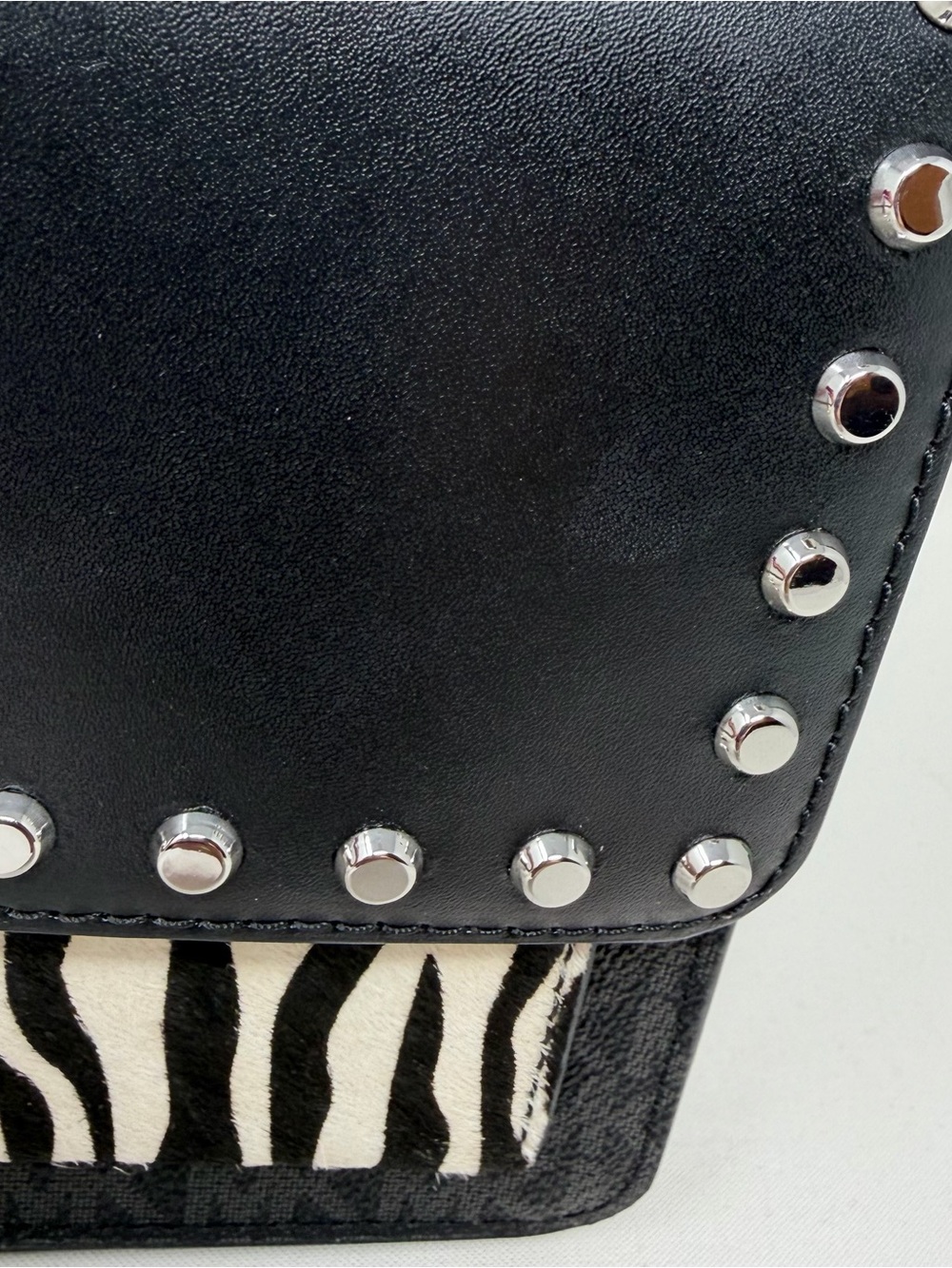 NEW MICHAEL KORS JADE BLACK MULTI ZEBRA GUSSET SHOULDER BAG - Picture 16 of 16